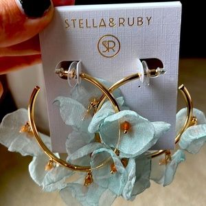 Stella & Ruby Chiffon Hoop Earrings
